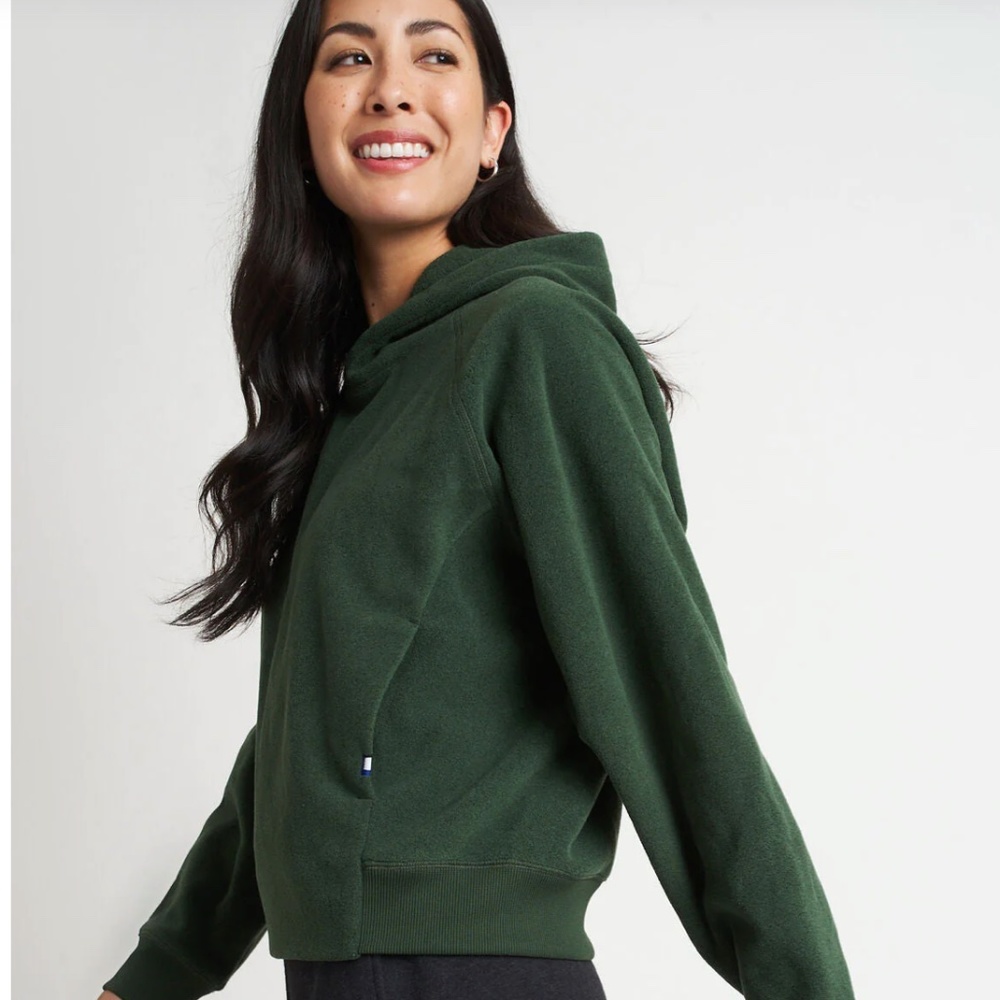 Kit & Ace Hygge Fleece Pullover Hoodie in heather cinnamon